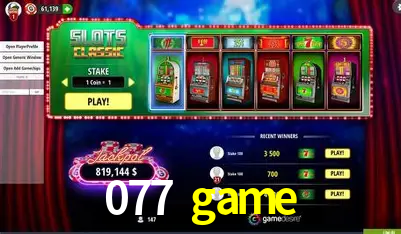 Descubra a Magia dos Jogos de Arcade no 077 game